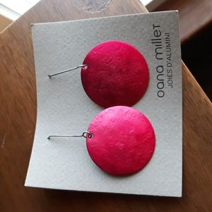 Spanish maker Oana Millet red aluminum earrings